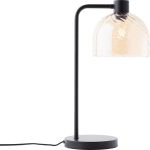 Brilliant Pöytävalaisin Casto Lasi Metalli- Musta Beige | 190mm - Sopii 1x E27