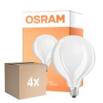 Monipakkaus 4x Osram Classic LED E27 Globe Filament Matta 17W 2452lm - 840 Kylmä Valkoinen | Korvaa 150W