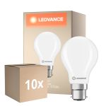Monipakkaus 10x Ledvance Classic LED B22 Päärynä Matta 5.9W 806lm - 827 Erittäin Lämmin Valkoinen | Korvaa 60W