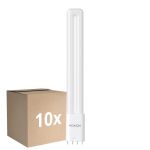 Monipakkaus 10x Noxion Lucent PL-L LED 11.9W 1500lm - 840 Kylmä Valkoinen | 4-Nastaa - Korvaa 24W