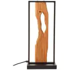 Brilliant Pöytävalaisin Chaumont Aluminium Metalli- Puu Musta 8W 940lm - 830 Lämmin Valkoinen