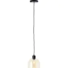 Brilliant Casto Riippuvalaisin Lasi Riippuvalaisin Metalli- Musta Beige | 190mm - Sopii 1x E27