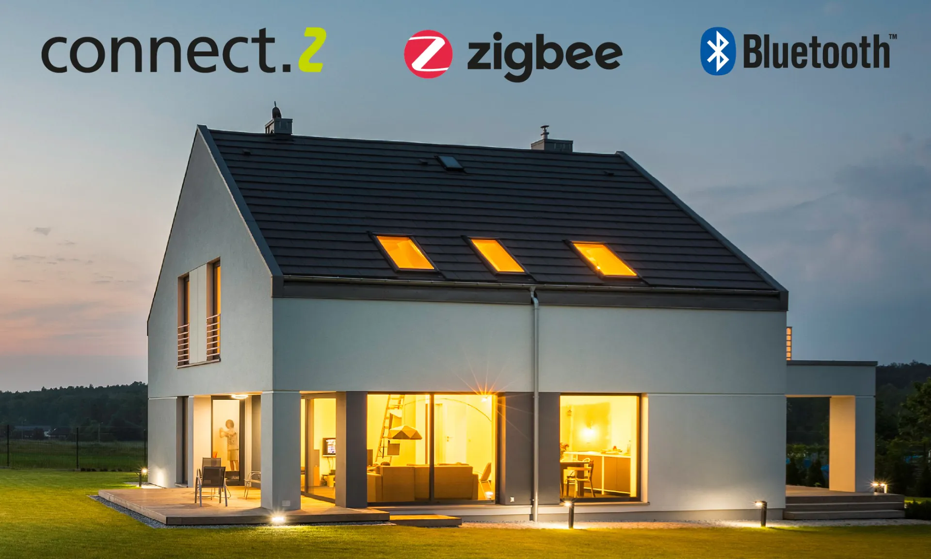 Talo, jossa on EGLO connect.z -liitett&auml;vyys
